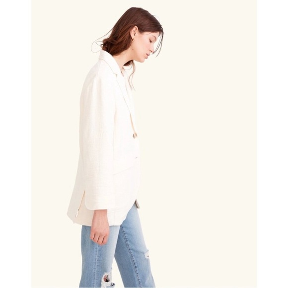 Madewell Cotton-Linen Relaxed Larsen Blazer - Picture 3 of 6